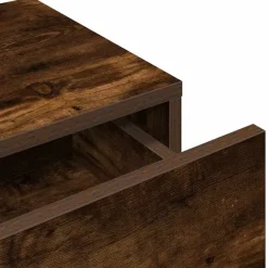 vidaXL Wandregal mit Schubladen Räuchereiche 100x36x19cm Holzwerkstoff