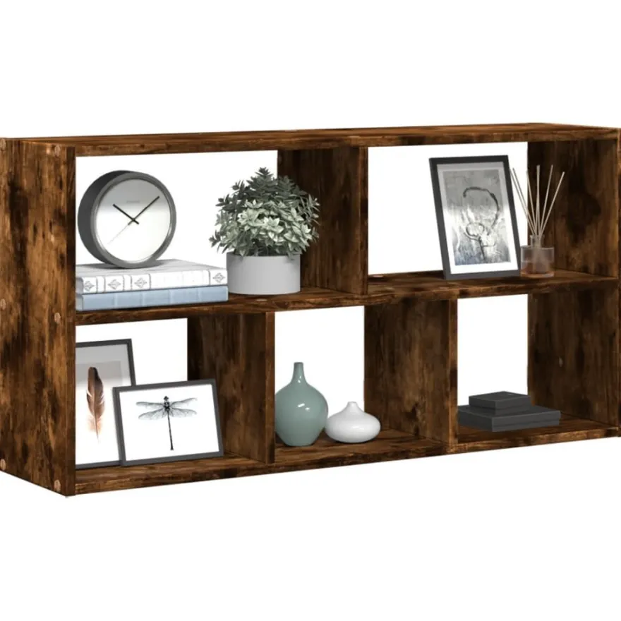 vidaXL Wandregal Räuchereiche 100x25x50 cm Holzwerkstoff