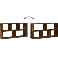vidaXL Wandregal Räuchereiche 100x25x50 cm Holzwerkstoff