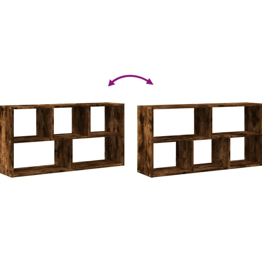 vidaXL Wandregal Räuchereiche 100x25x50 cm Holzwerkstoff