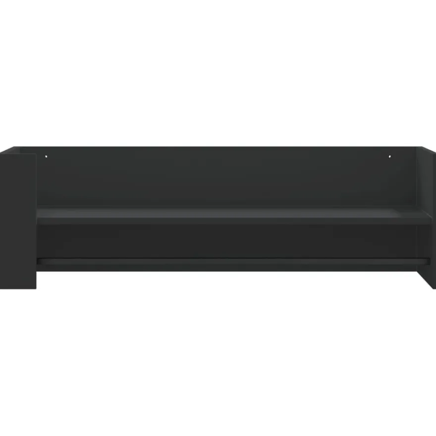vidaXL Wandregal Schwarz 100x35x30,5 cm Holzwerkstoff