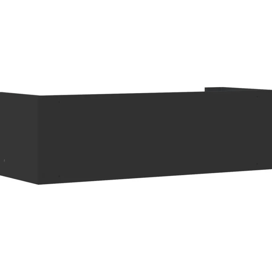 vidaXL Wandregal Schwarz 100x35x30,5 cm Holzwerkstoff