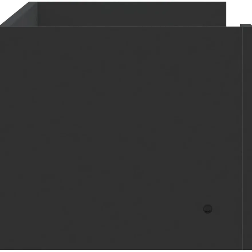 vidaXL Wandregal Schwarz 100x35x30,5 cm Holzwerkstoff