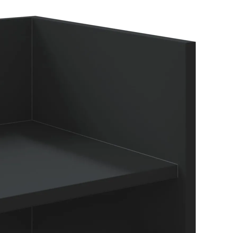 vidaXL Wandregal Schwarz 100x35x30,5 cm Holzwerkstoff