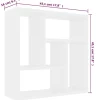 vidaXL Wandregal Weiß 45,1x16x45,1 cm Holzwerkstoff