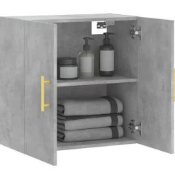 vidaXL Wandschrank Betongrau 60x31x60 cm Holzwerkstoff