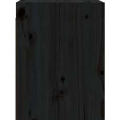 vidaXL Wandschränke 2 Stk. Schwarz 30x30x40 cm Massivholz Kiefer
