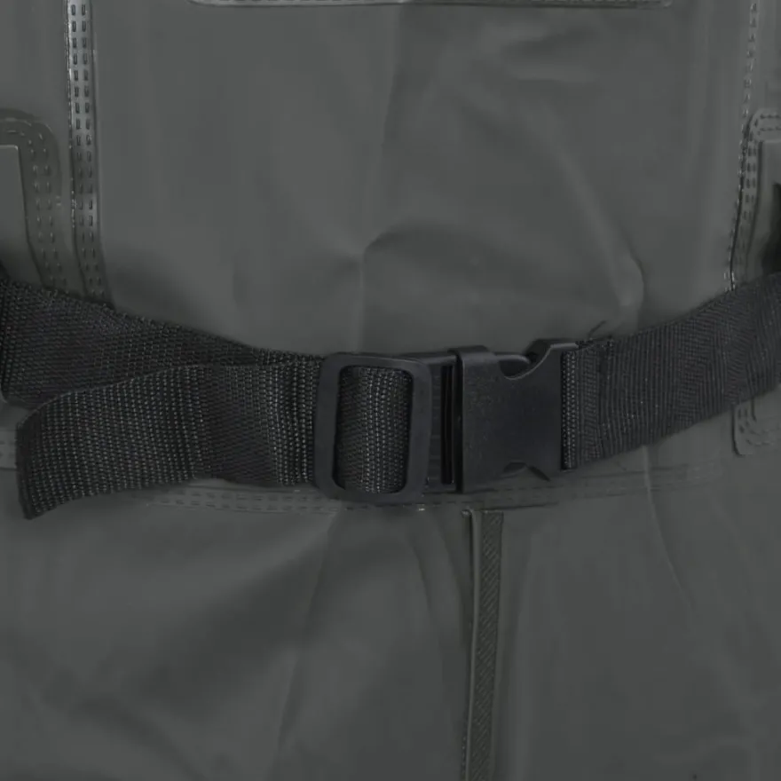 vidaXL Wathose mit Stiefeln und Gürtel Dunkelgrün Größe 44