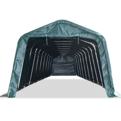 vidaXL Weidezelt PVC 550 g/m² 3,3×16 m Dunkelgrün