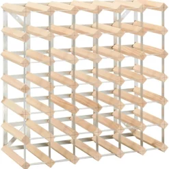 vidaXL Weinregal für 42 Flaschen Massivholz Kiefer