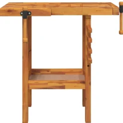 vidaXL Werkbank mit Schraubstöcken 92x48x83 cm Massivholz Akazie