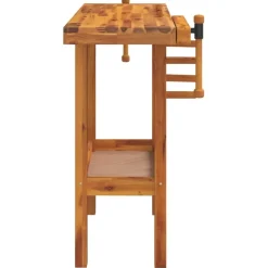 vidaXL Werkbank mit Schraubstöcken 92x48x83 cm Massivholz Akazie