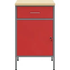vidaXL Werkbank Rot und Grau 50 x 55 x 85 cm Ingenieure Holz und Stahl