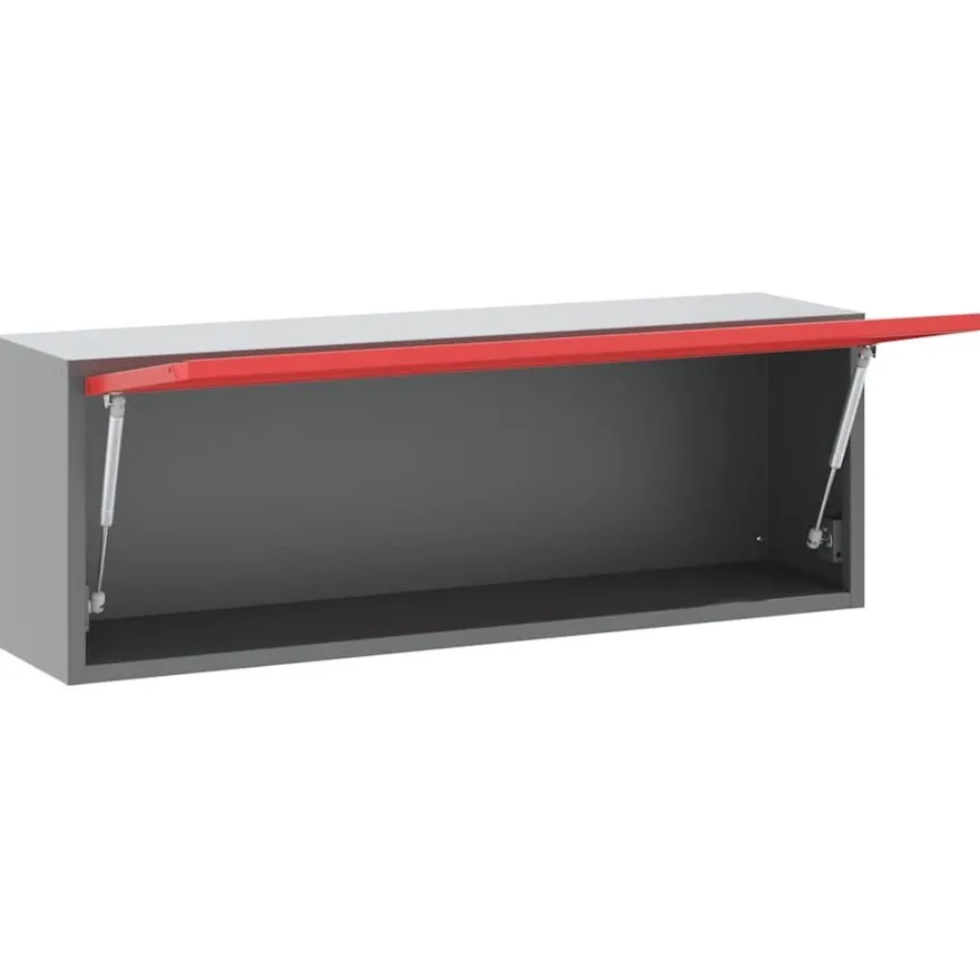 vidaXL Werkzeugschrank mit Speicher Rot und Grau 100 x 25 x 35 cm