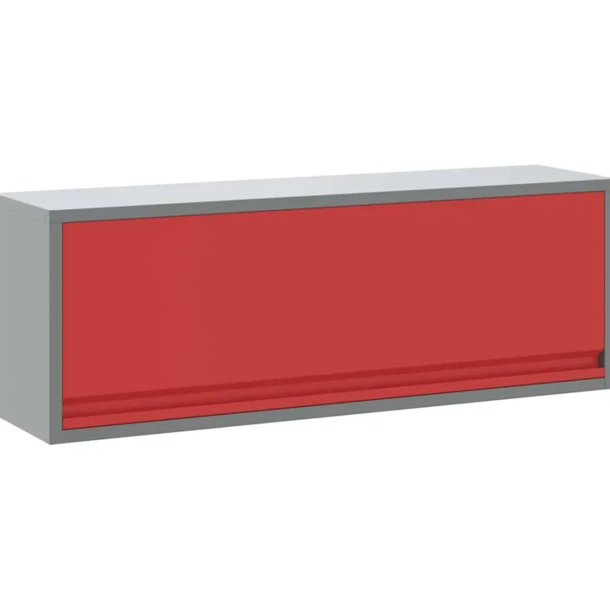 vidaXL Werkzeugschrank mit Speicher Rot und Grau 100 x 25 x 35 cm