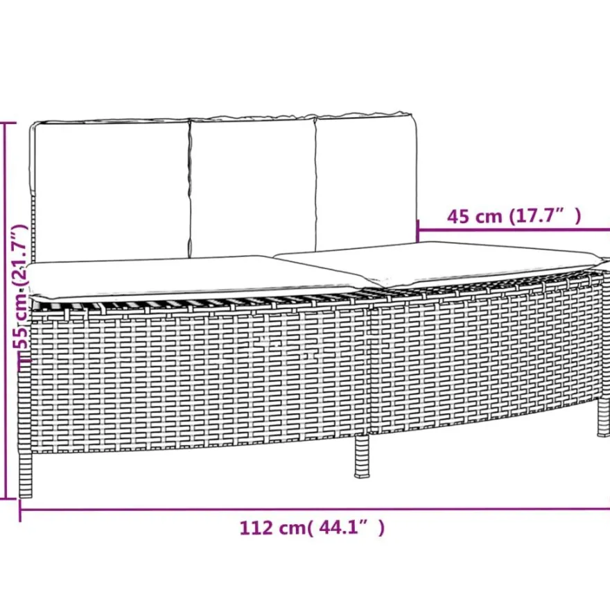vidaXL Whirlpool-Umrandung Schwarz Poly-Rattan und Massivholz Akazie