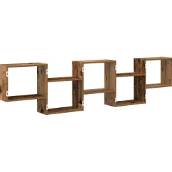 vidaXL Würfelregal 5 Fächer Altholz-Optik Holzwerkstoff