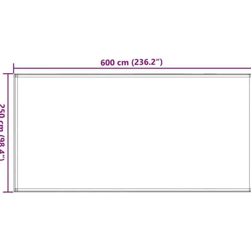 vidaXL Zeltteppich 250 x 600 cm HDPE Grün