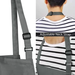 Viedouce 2er Pack Wasserdichte Kochschürze mit Taschen, Verstellbar, Grau