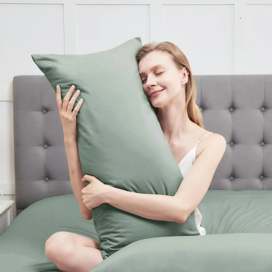 Vielit Seitenschläferkissen Bezug 40 x 145 cm, 2er Set, Sage Grün