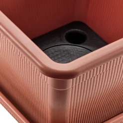 Vierkantpflanzgefäß mit Wasserspeicher 18/33/70 Liter