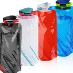 VIEVRE 4 Stück Faltbare Trinkflasche 700ML, Wiederverwendbare, BPA-Frei, für