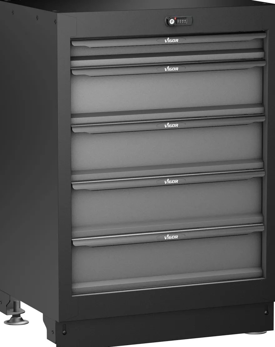 VIGOR Schubladen-Unterschrank 5 Schubladen 676 mm V6000-031 L x B x H: 676 x 500