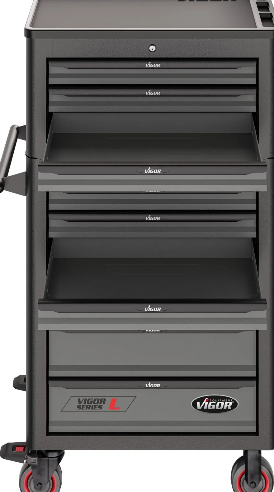 VIGOR Werkstattwagen Series L mit Aufsatzkoffer leer V1970 2-teilig