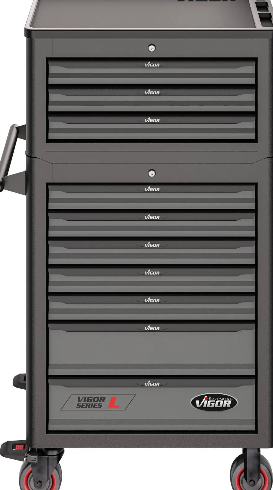 VIGOR Werkstattwagen Series L mit Aufsatzkoffer leer V1970 2-teilig