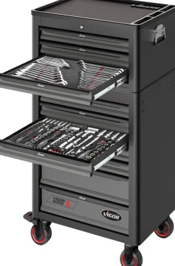 VIGOR Werkstattwagen Series L mit Aufsatzkoffer leer V1970 2-teilig