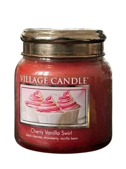 Village Candle Cherry Vanilla Bean 389g Kerze Duftkerze Vanille Kirsche Kirsch