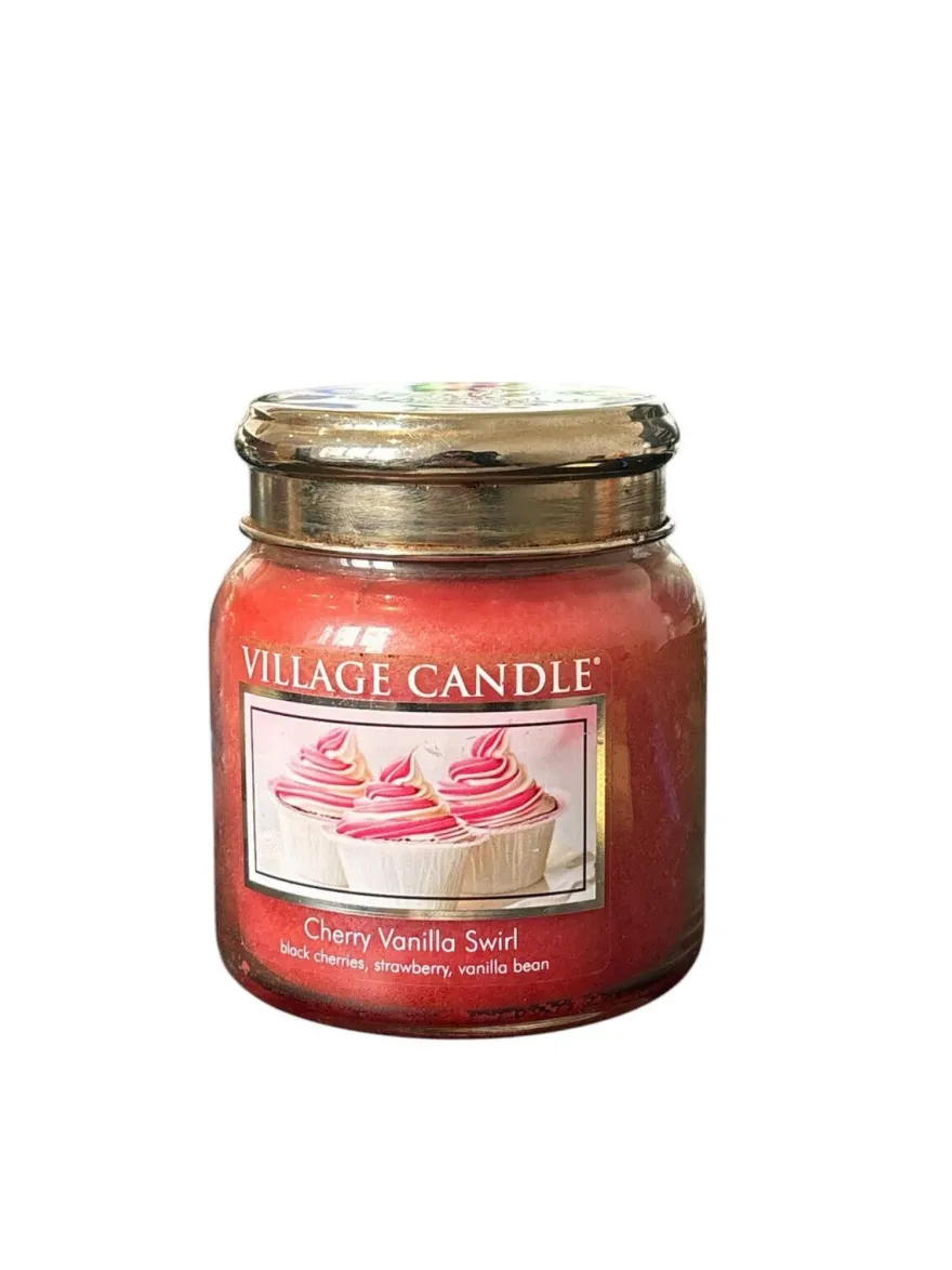 Village Candle Cherry Vanilla Bean 389g Kerze Duftkerze Vanille Kirsche Kirsch