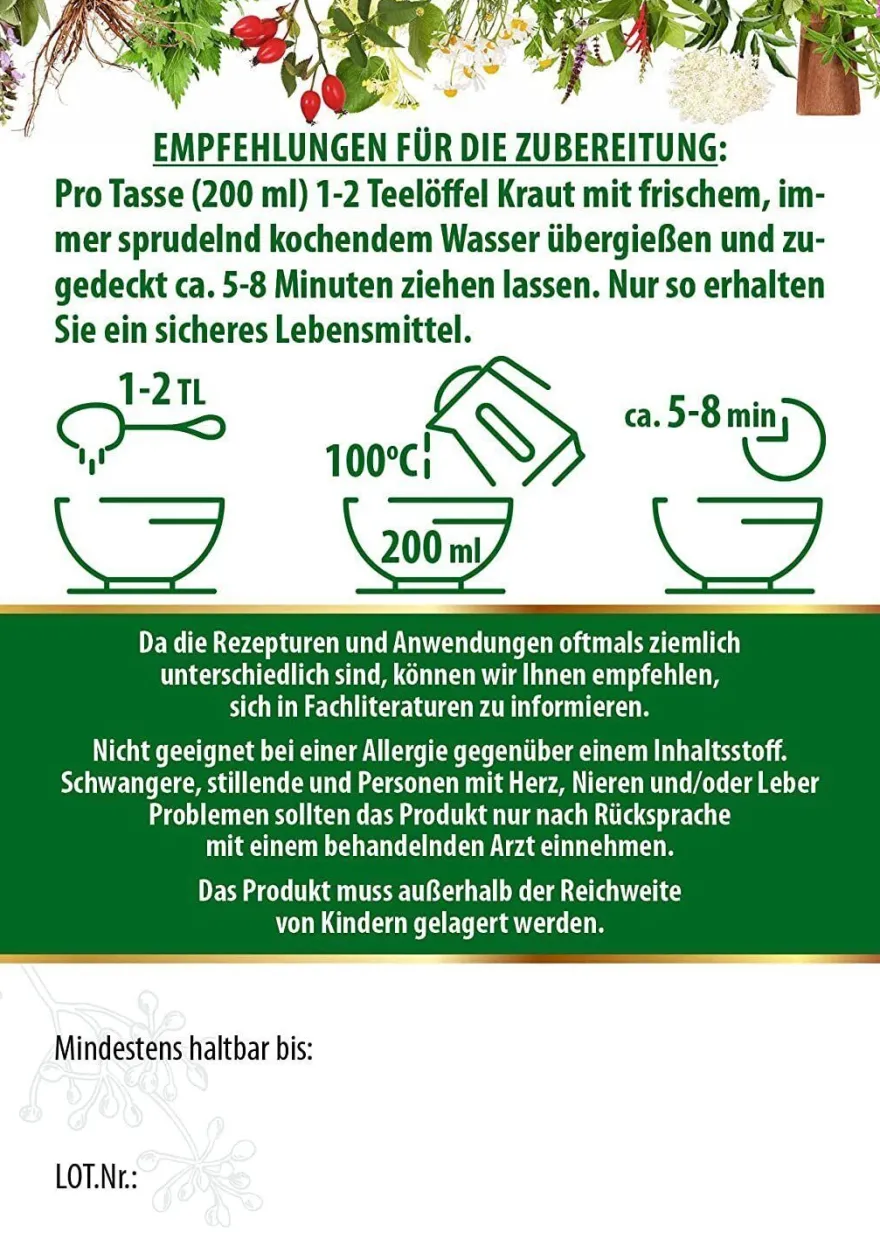 VITA IDEAL VEGAN® Süßkraut geschnitten (Stevia Blätter, Stevia rebaudiana)