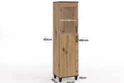 Vitrine Vanessa IV Glas Bar Schrank Schränke Regal Holz Vitrine Möbel Wohnzimmer