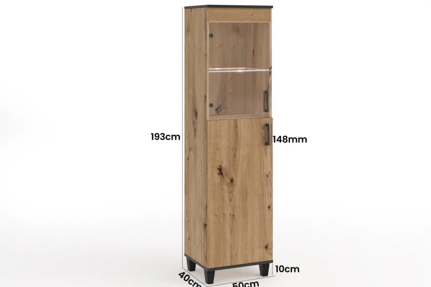 Vitrine Vanessa IV Glas Bar Schrank Schränke Regal Holz Vitrine Möbel Wohnzimmer
