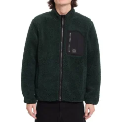 VOLCOM Fleece Muzzer Fuzzar Zip scarab