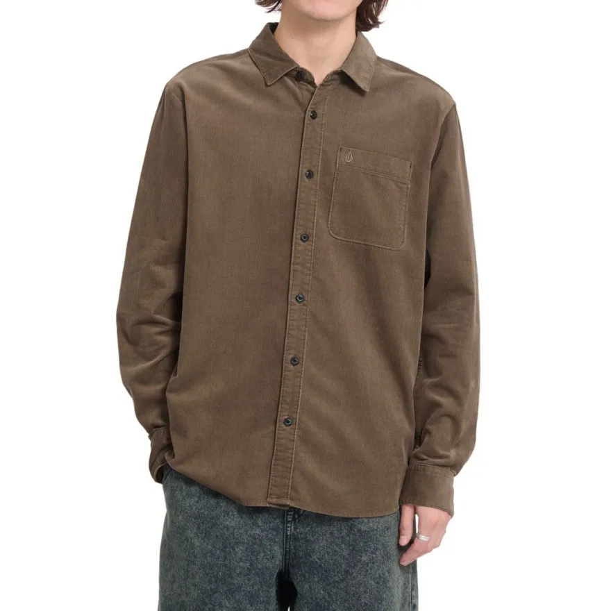 VOLCOM Hemd Zander Cord earth