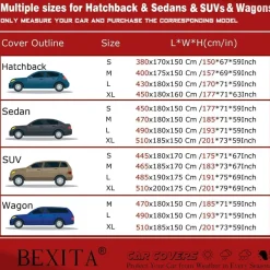 Vollgarage Autoabdeckung wasserdicht Allwetterschutz Limousinen 510cm XL