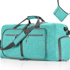 Vomgomfom 115L Reisetasche mit Schuhfach - Große Falttasche für Camping