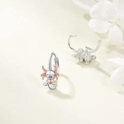 VONALA 925 Sterling Silber Ohrringe mit Einhorn, Faultier und Axolotl Motiv