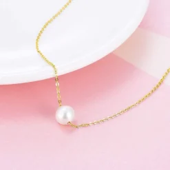 VONALA 925 Sterling Silber Perlen Choker Halskette für Damen & Mädchen |