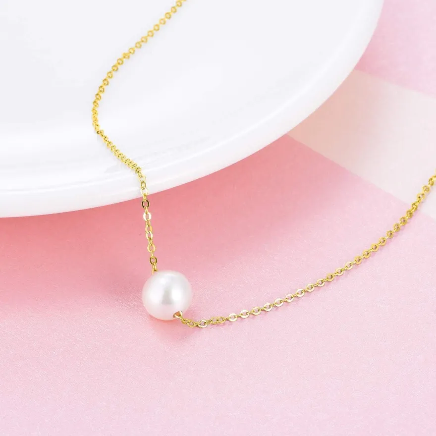 VONALA 925 Sterling Silber Perlen Choker Halskette für Damen & Mädchen |