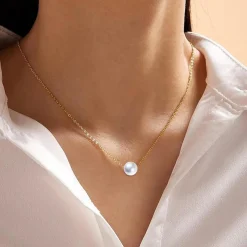 VONALA 925 Sterling Silber Perlen Choker Halskette für Damen & Mädchen |