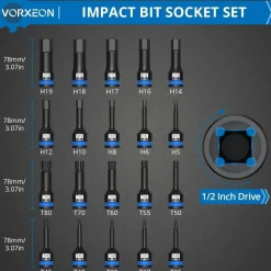 Vorxeon 20-teiliger Steckschlüssel-Satz: 10x 1/2