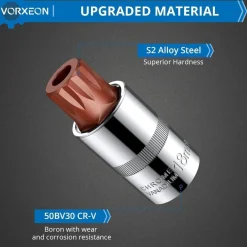 Vorxeon XZN Innenvielzahn Bit-Steckschlüsselsatz M4-M18, 10-teilig, 3