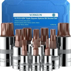 Vorxeon XZN Innenvielzahn Bit-Steckschlüsselsatz M4-M18, 10-teilig, 3