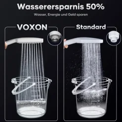 VOXON Duschkopf mit 1,8m Schlauch, Handbrause Wassersparend Hochdruck mit 6