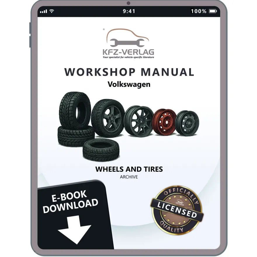 VW Bora type 1J 1998-2006 wheels and tyres archive repair workshop manual pdf