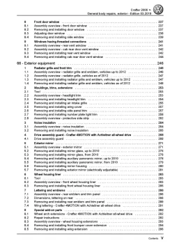 VW Crafter 2E 2006-2016 general body repairs exterior repair workshop manual pdf