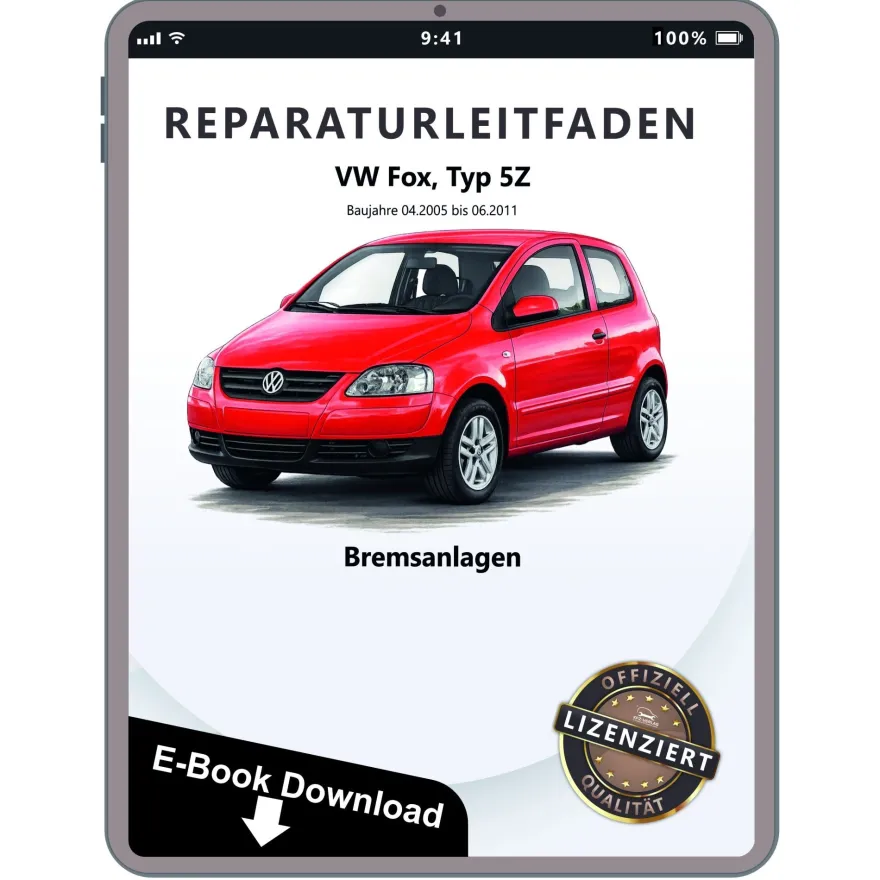 VW Fox Typ 5Z 2005-2011 Bremsanlagen Bremsen System Reparaturanleitung eBook